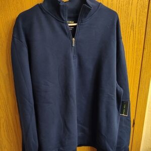 Men's Navy Blue Half-Zip Sweater